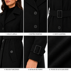 Women's Boiled Wool Button Front Coat