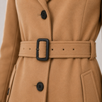 Women's Boiled Wool Button Front Coat