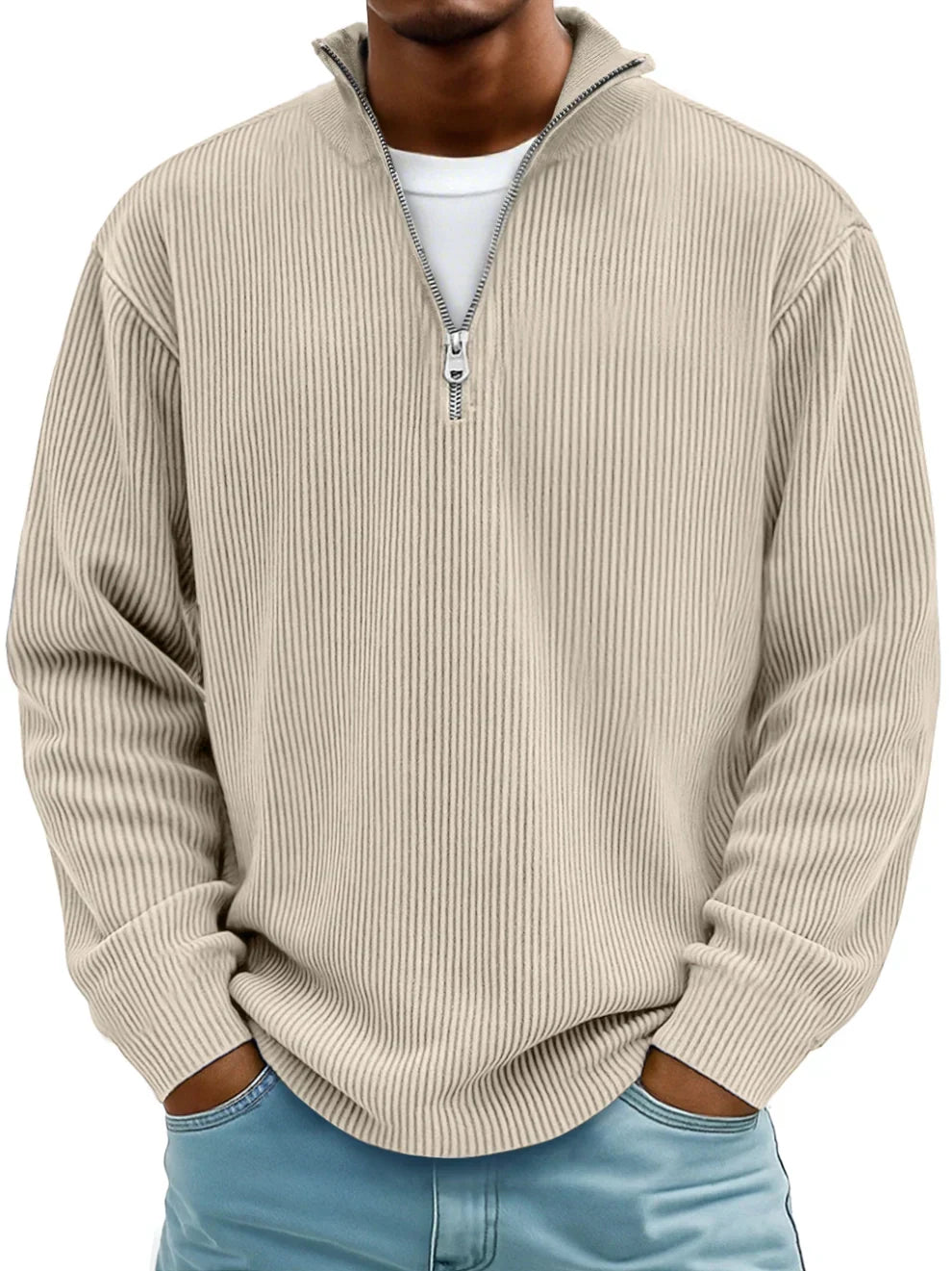 Men's Relaxed Fit Half Zip Jumper