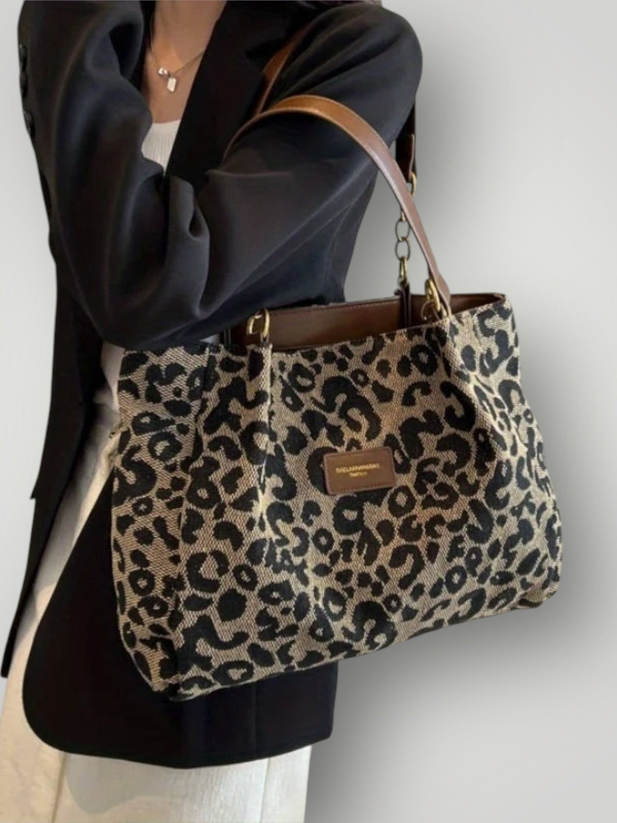 Olivia | Leopard Print Tote Bag