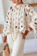 Women's Crochet Jumper – Loose Fit