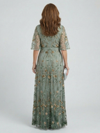 Selora | Elegant Floral Halter Maxi Dress