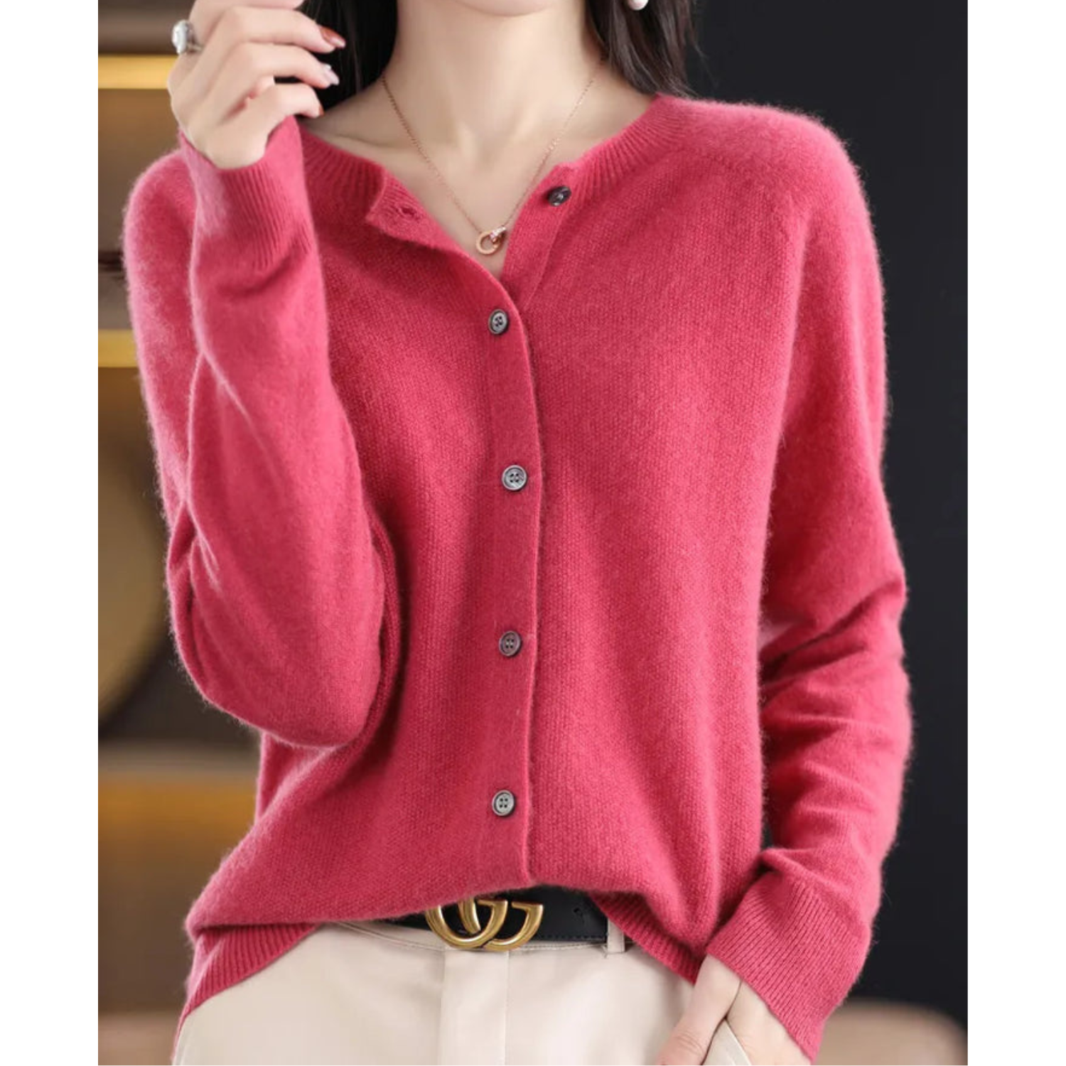 Ella | Soft Knitted Button Front Cardigan