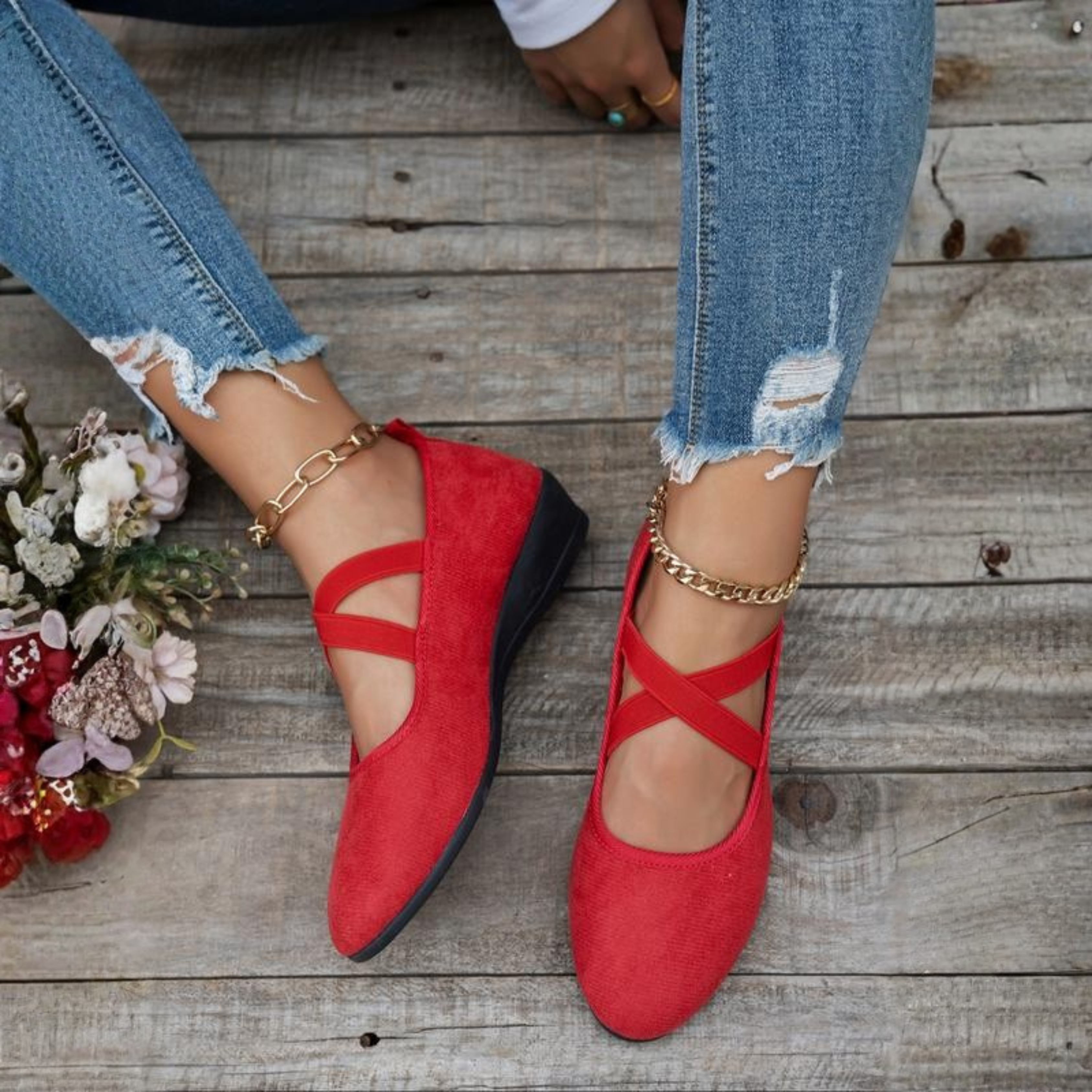 Calerinne Closed Wedge Ballerina Shoes