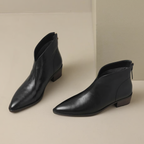 Camille Luxury Ankle Boots with Low Heels