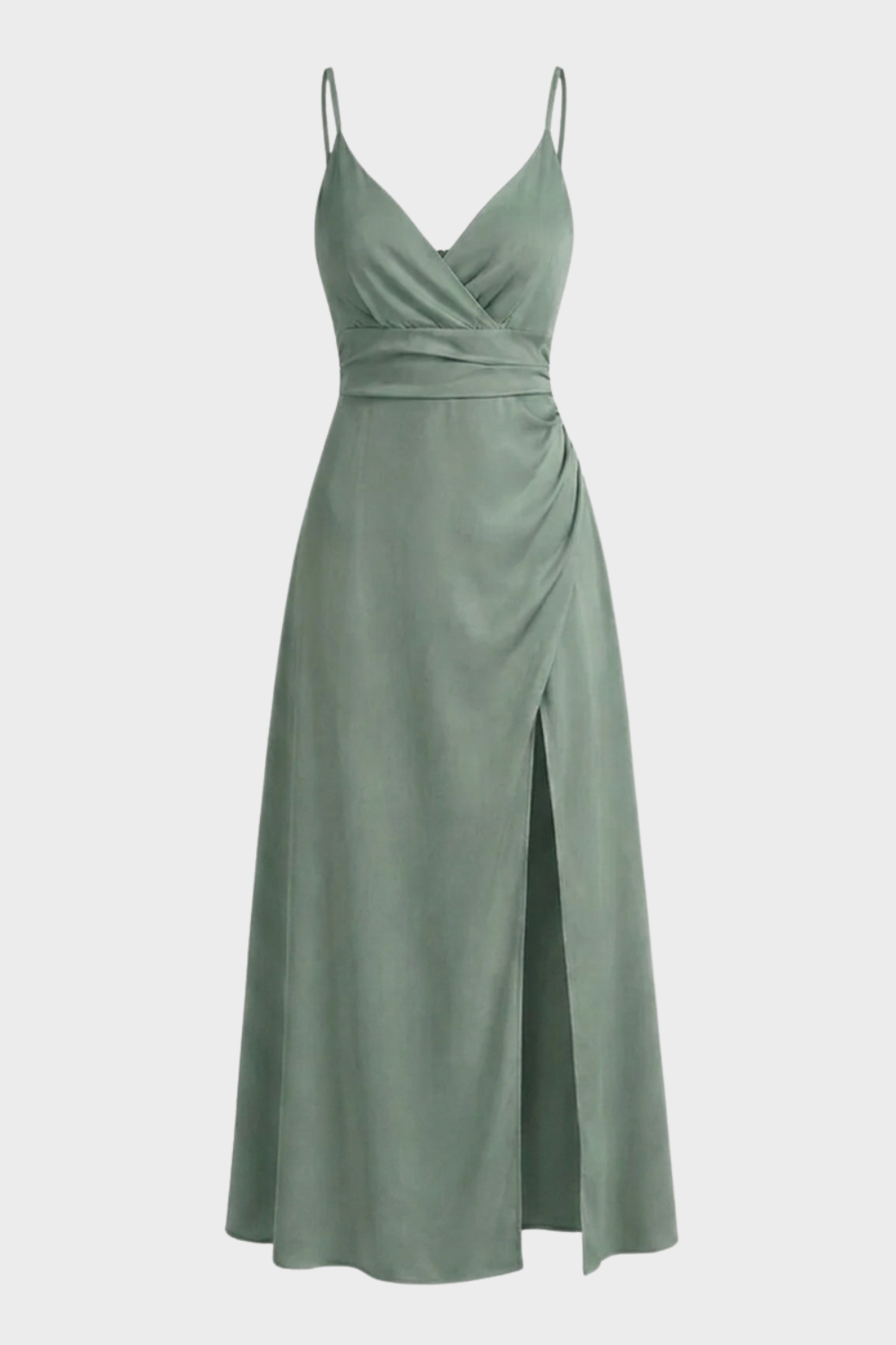 Women's Wrap V-Neck Midi Dress