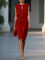 Valentina | Midi dress with side draping for sophisticated charm