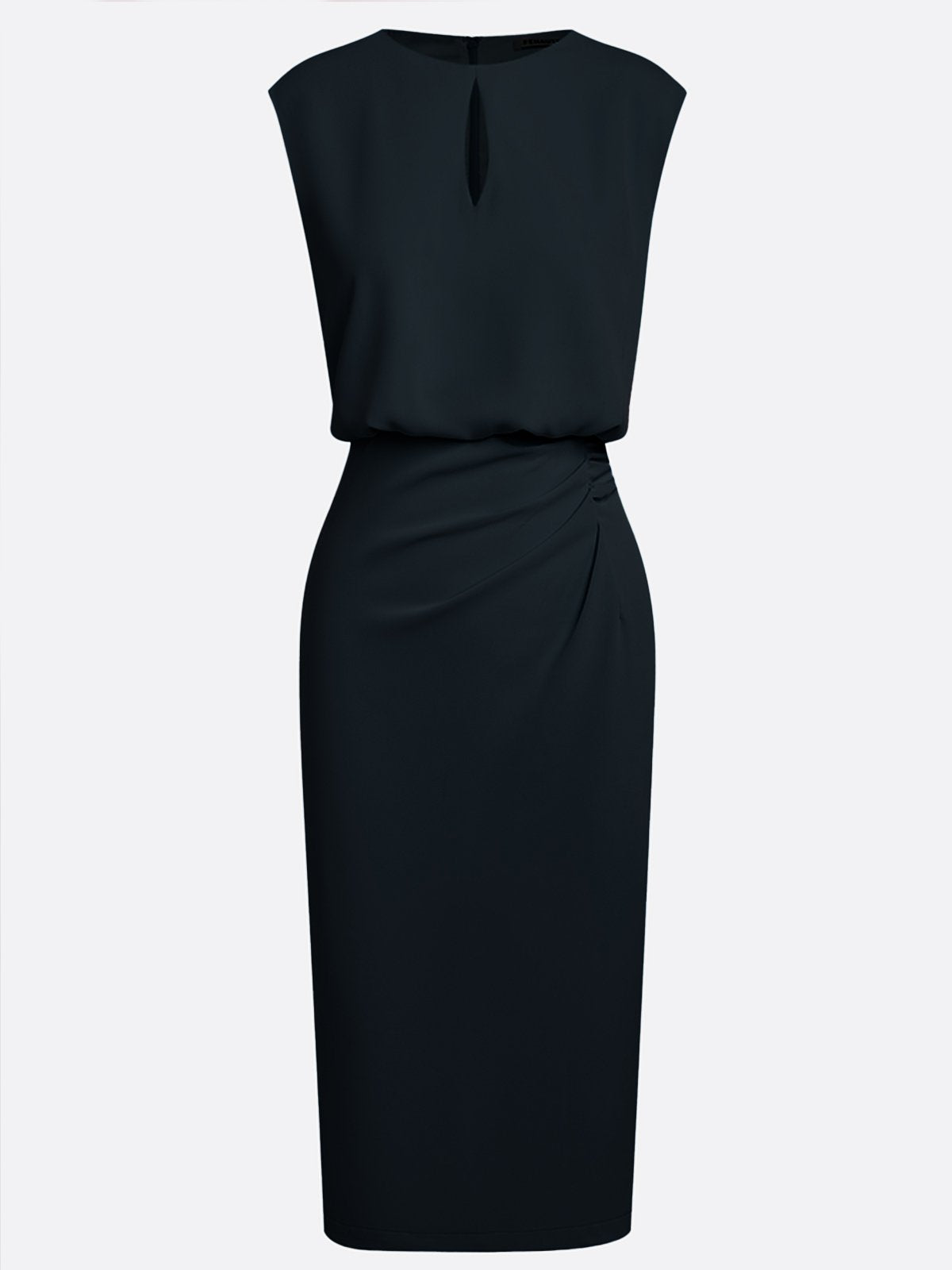 Valentina | Midi dress with side draping for sophisticated charm