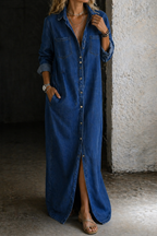 Women's Relaxed Fit Button Down Dress