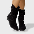 Mia | Round Toe Suede Ankle Boots