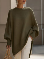Women's Oversized Asymmetrical Merino Jumper