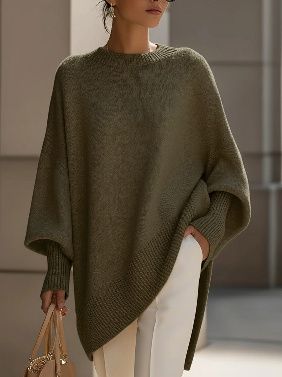 Women's Oversized Asymmetrical Merino Jumper
