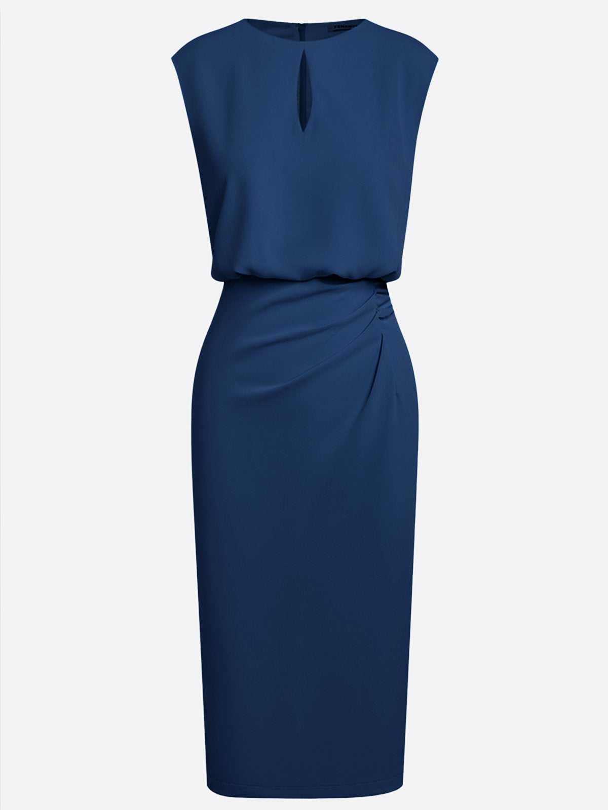 Valentina | Midi dress with side draping for sophisticated charm