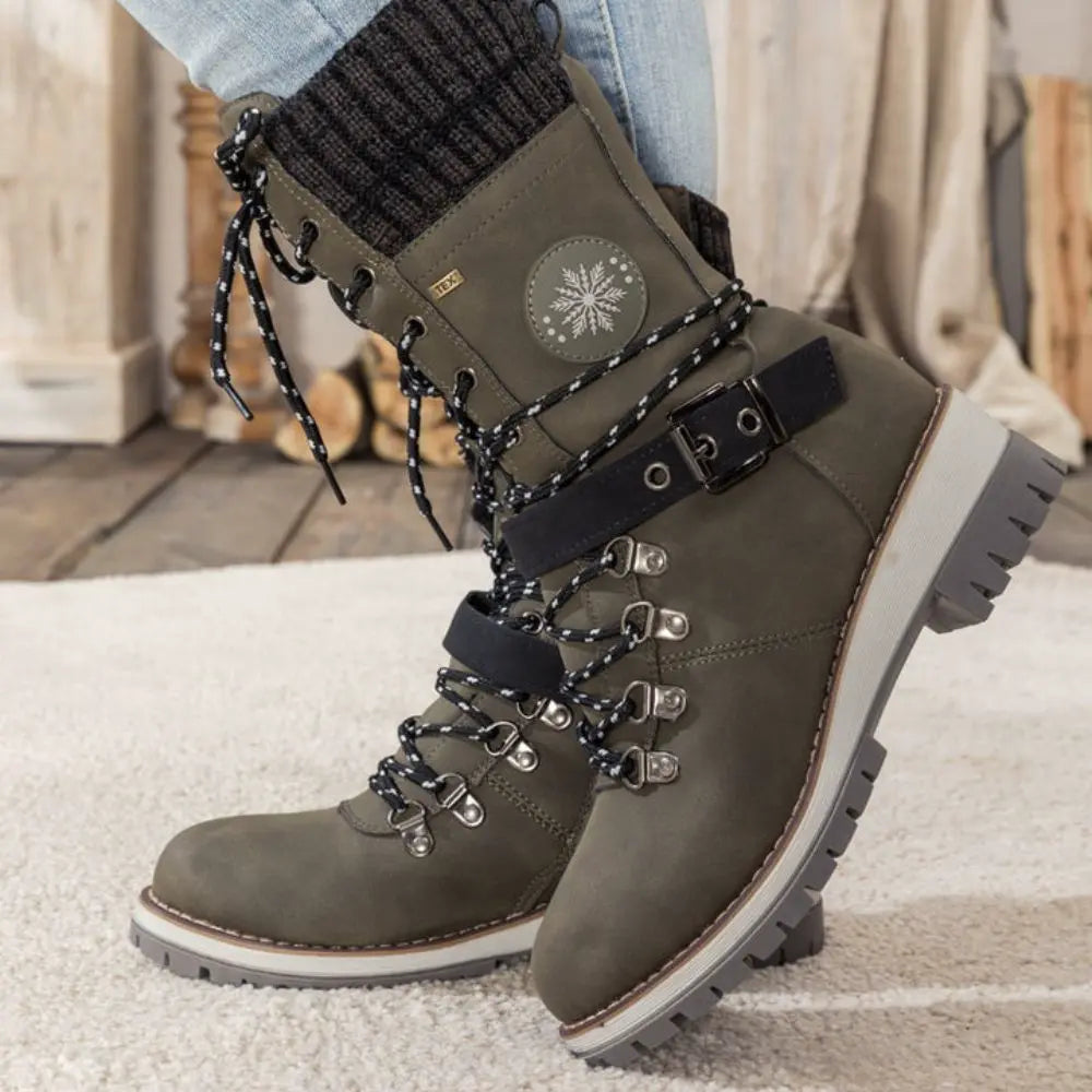 Isla | Lace-Up Thermal Snow Boots