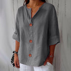 Women's Cotton Linen Relaxed Fit Blouse