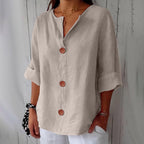 Women's Cotton Linen Relaxed Fit Blouse
