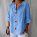 Women's Cotton Linen Relaxed Fit Blouse