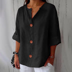 Women's Cotton Linen Relaxed Fit Blouse