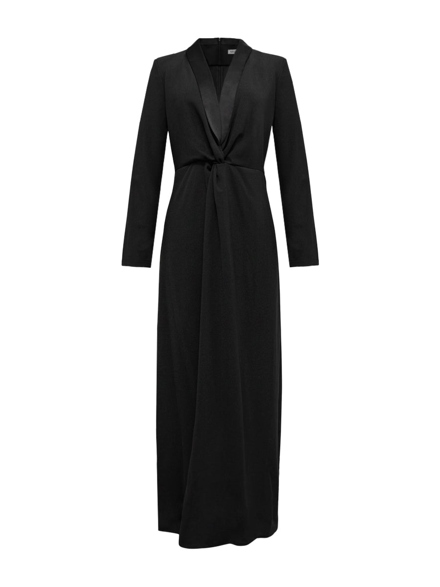 Women's Deep V-Neck Long Sleeve Maxi Dress