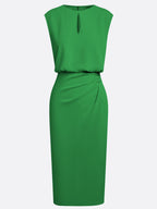Valentina | Midi dress with side draping for sophisticated charm