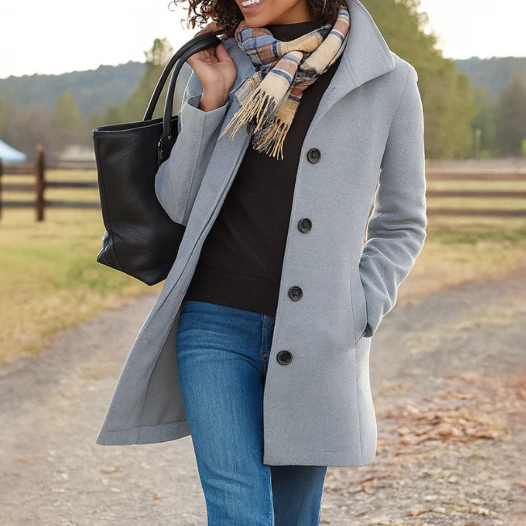 Sophia | Classic Button Front Winter Coat