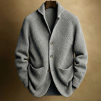 Men's Lightweight Ribbed Wool Cardigan