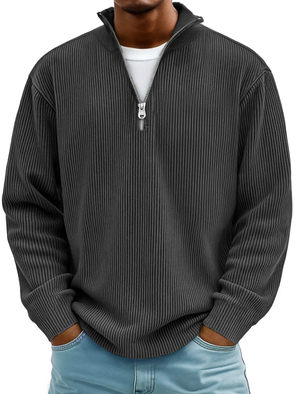 Men's Relaxed Fit Half Zip Jumper
