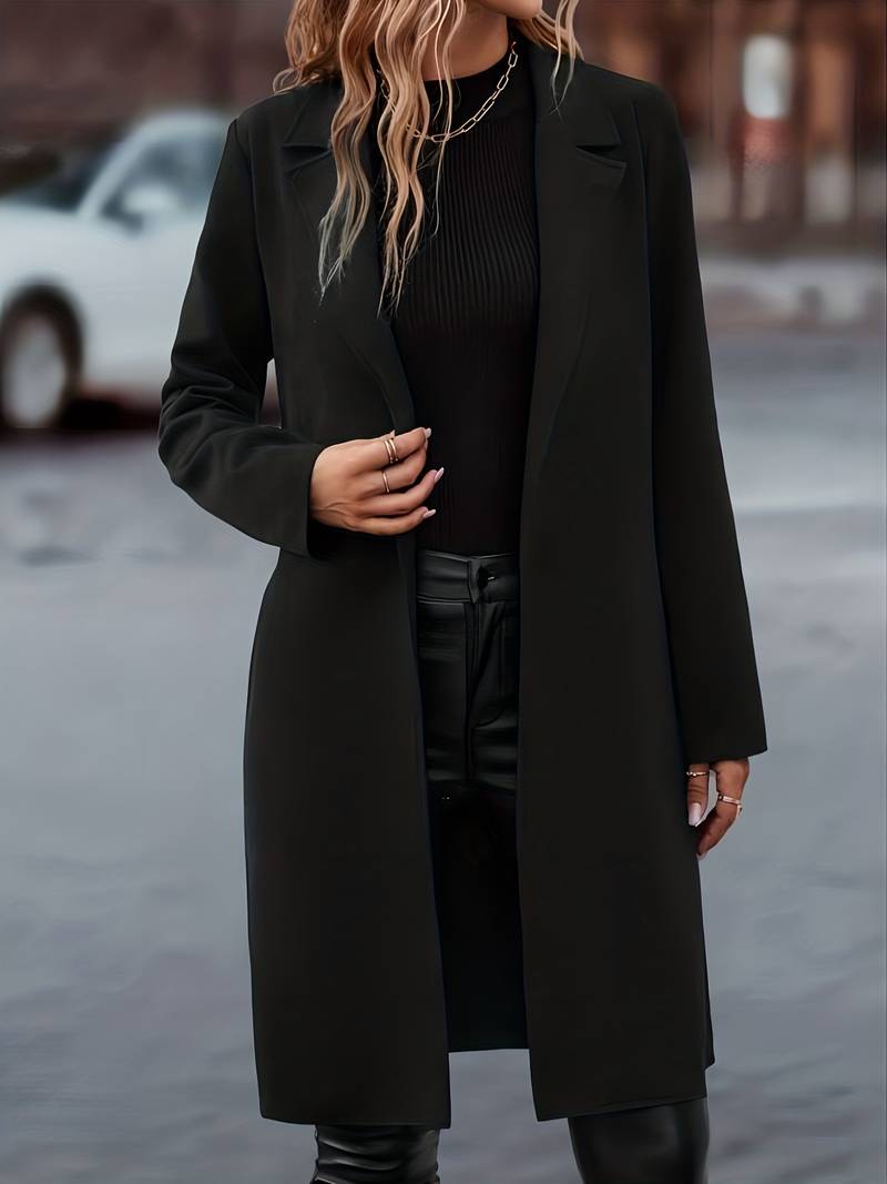 Women's Longline Open Front Overcoat