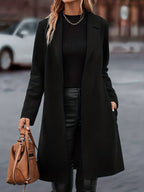 Women's Longline Open Front Overcoat