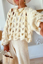 Women's Crochet Jumper – Loose Fit