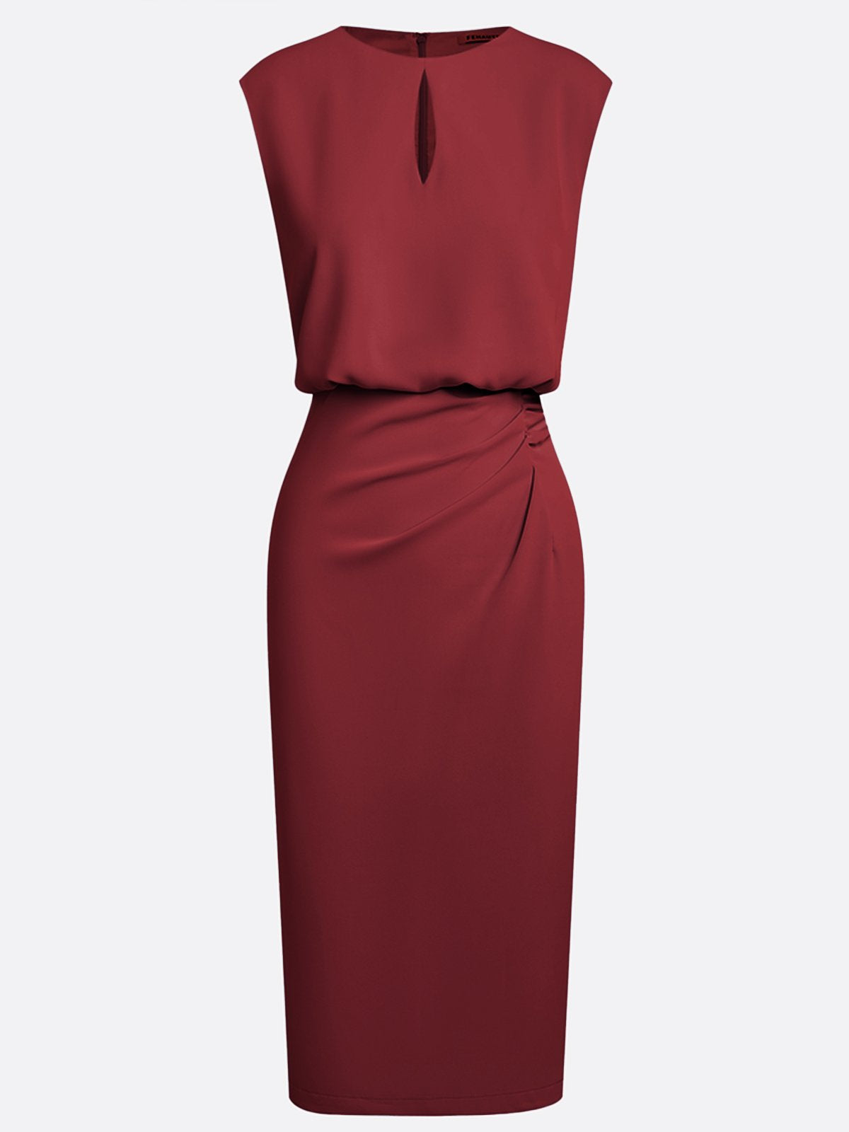 Valentina | Midi dress with side draping for sophisticated charm