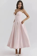 Laarni Off Shoulder Corset Midi Dress