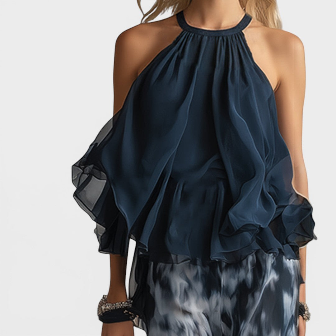 Elegant Luna Chiffon Two-Piece Set