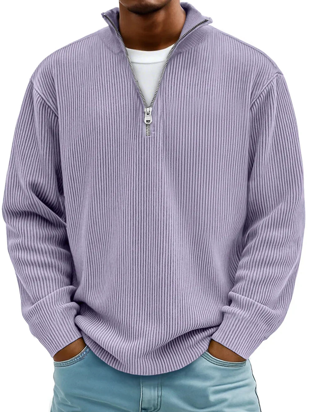 Men's Relaxed Fit Half Zip Jumper