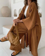 Florence | Chic Textured Longline Trouser Set