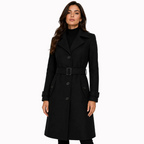Women's Boiled Wool Button Front Coat