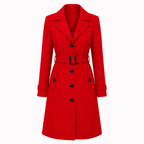 Women's Boiled Wool Button Front Coat