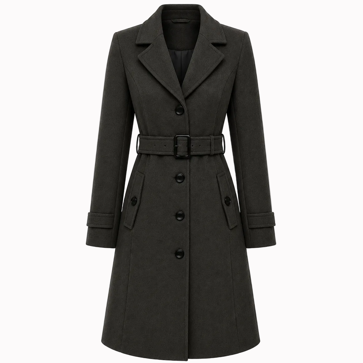 Women's Boiled Wool Button Front Coat