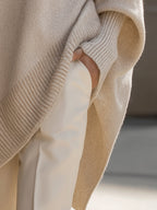 Women's Oversized Asymmetrical Merino Jumper