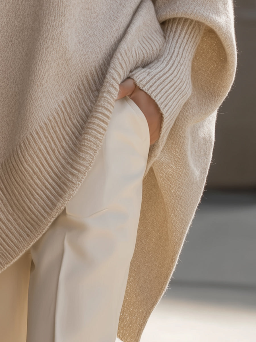 Women's Oversized Asymmetrical Merino Jumper
