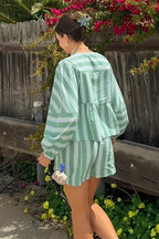 Alicante Pink Striped Beach Set