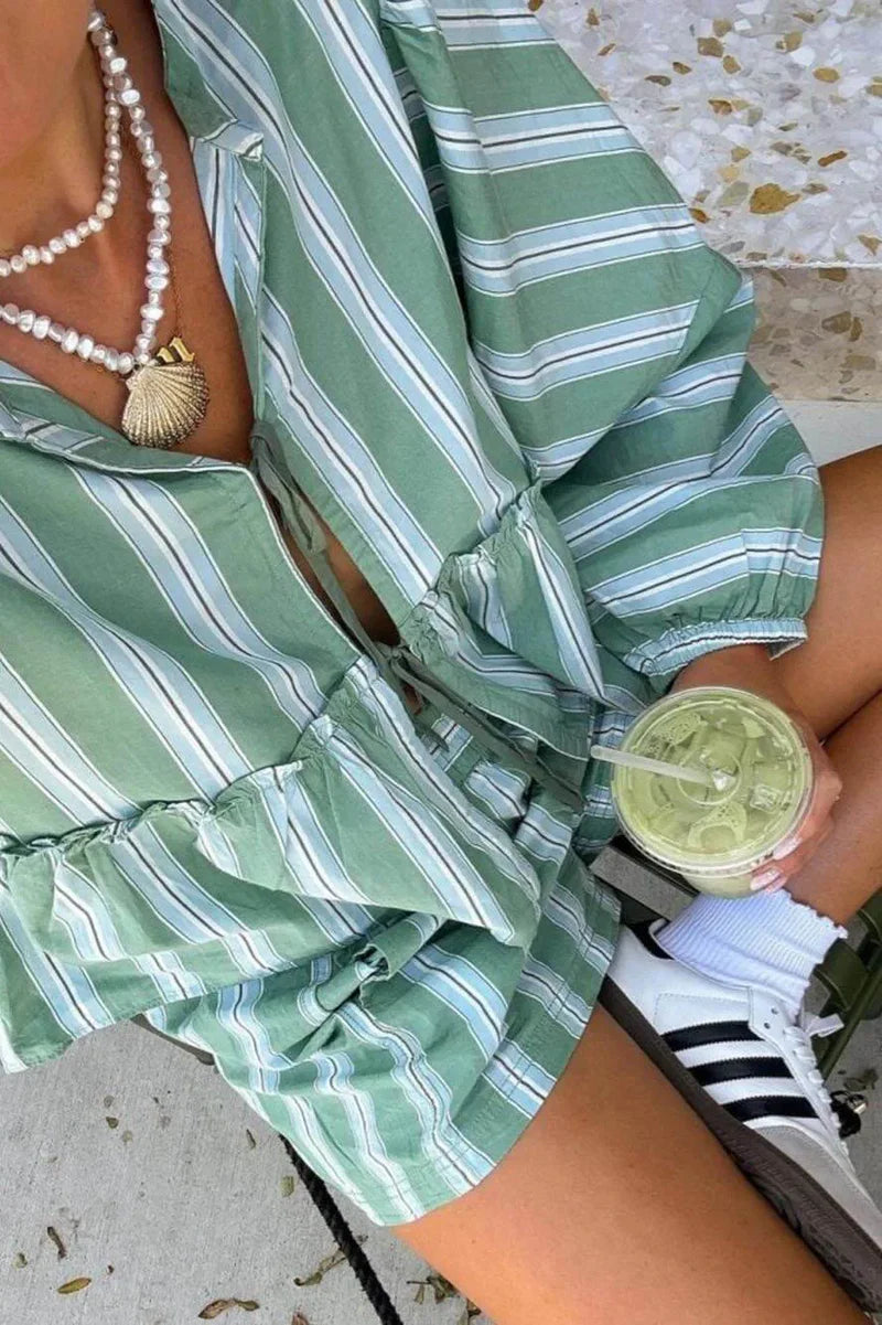 Alicante Pink Striped Beach Set