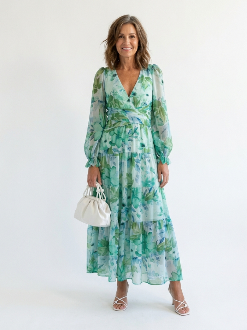 Sophie | Sheer Floral Maxi Dress