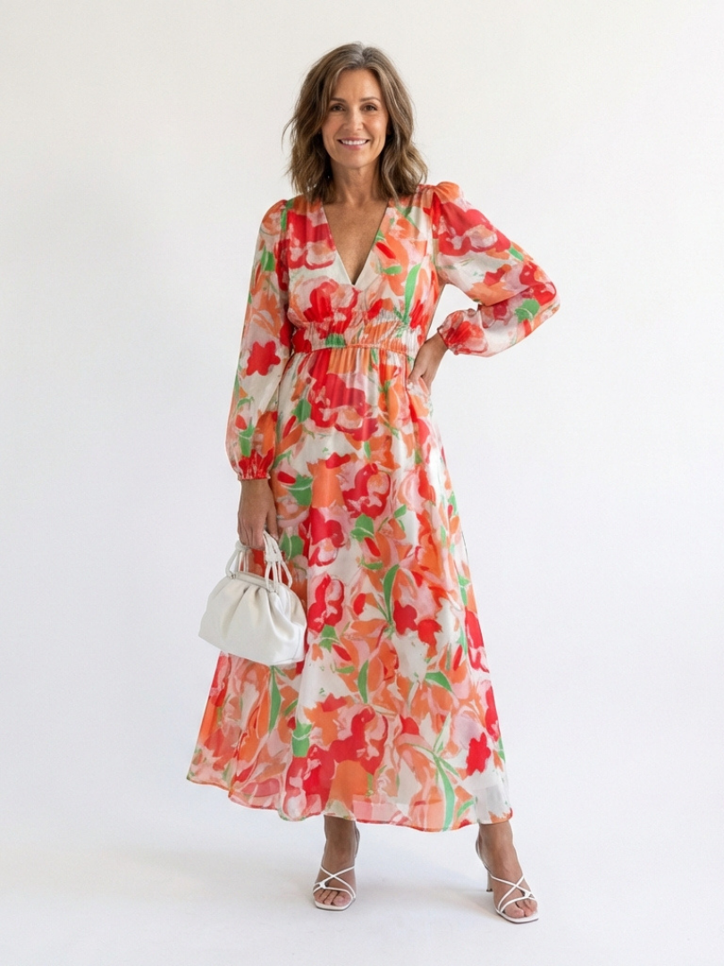 Sophie | Sheer Floral Maxi Dress