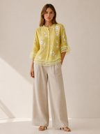 Amelie | Soft Embroidered Floral Blouse