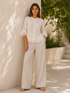 Amelie | Soft Embroidered Floral Blouse
