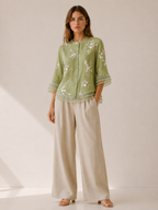 Amelie | Soft Embroidered Floral Blouse