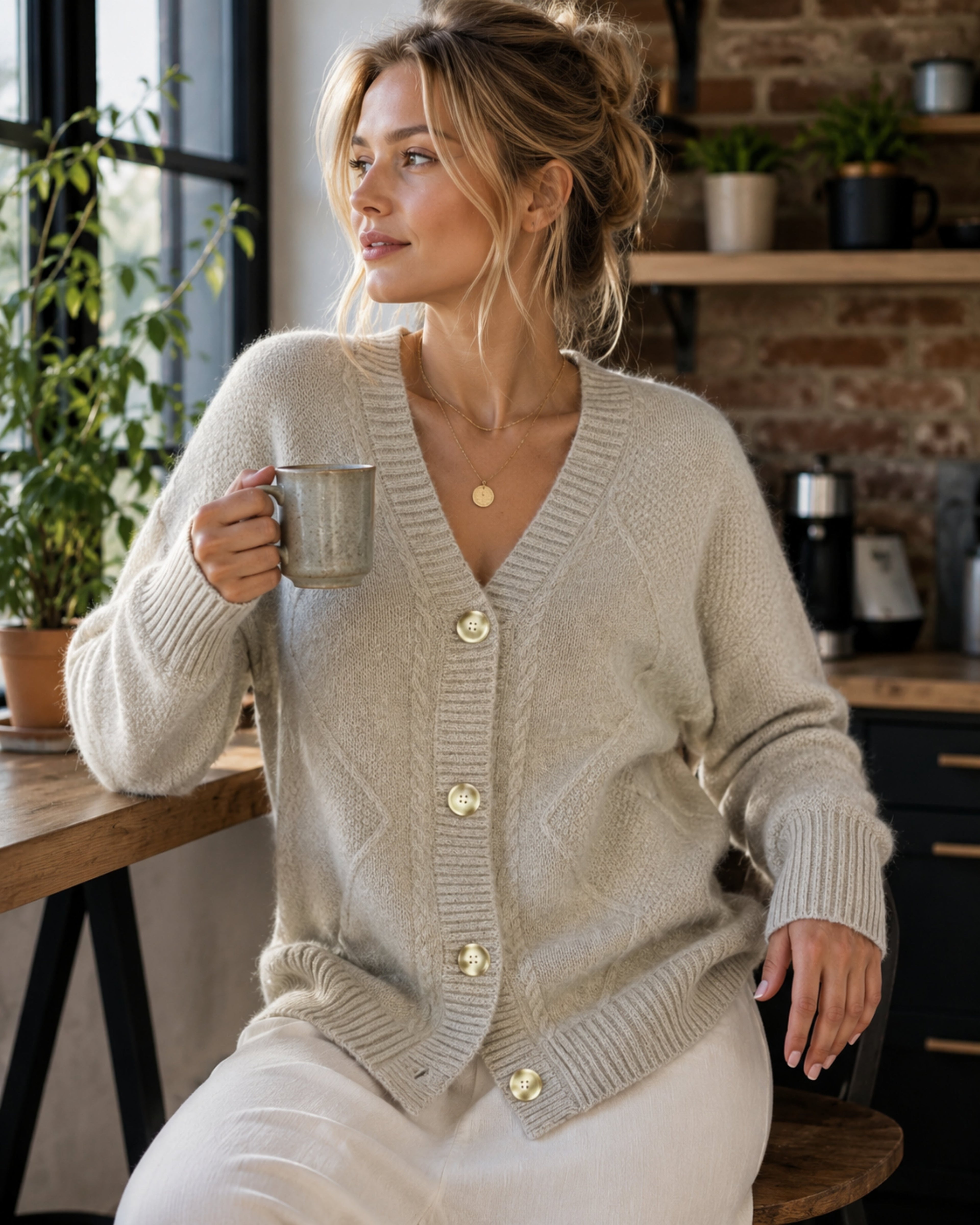 Grace | Cashmere Button Front Cardigan
