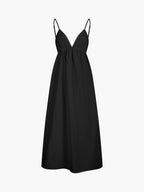 Coastal Cowgirl Cotton Dress – Open Back, V-Neck