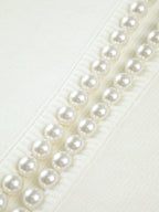 Women's Pearl Trim Ripped Hem Cardigan